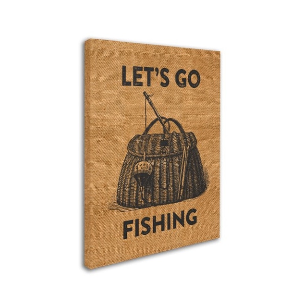 Marcee Duggar 'Go Fishing Burlap' Canvas Art,18x24